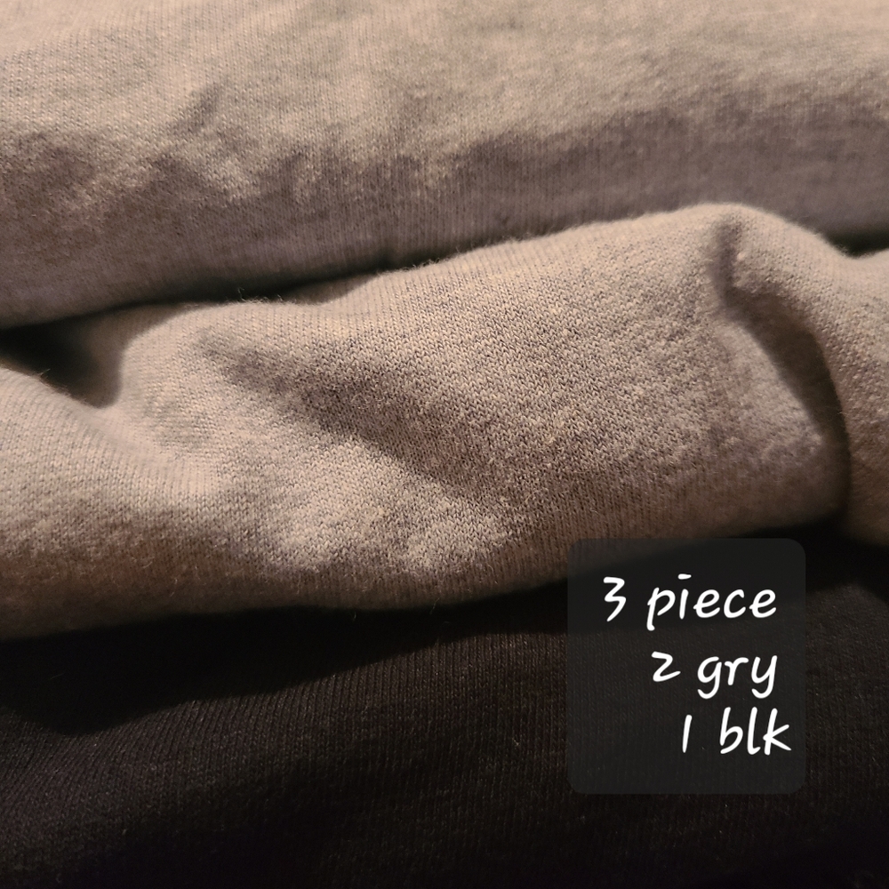HANES COMFORT SOFT T-SHIRT 3XL 3PIECE  2 GRAY 1 BLACK